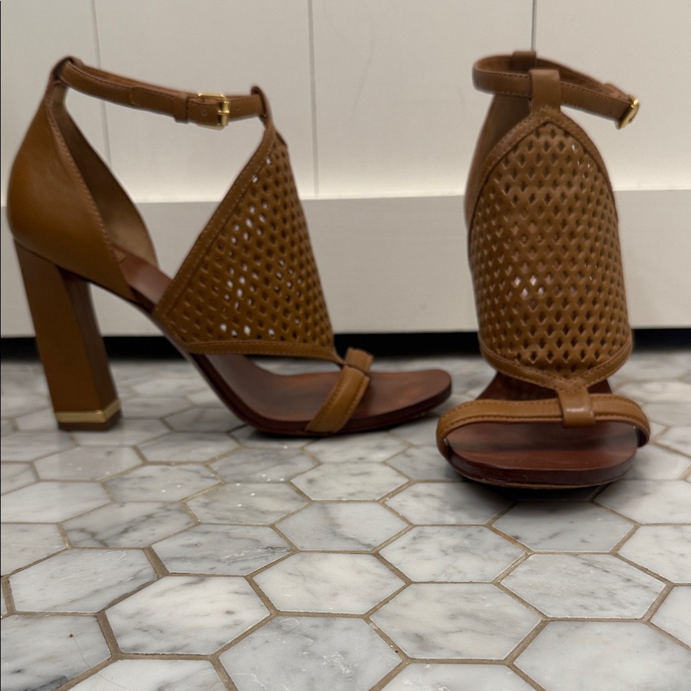 Tory Burch Tan Heeled Sandals